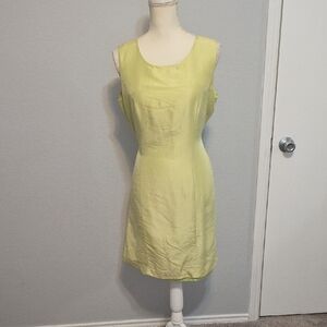Silk Yellow Sheath Dress for Cocktail